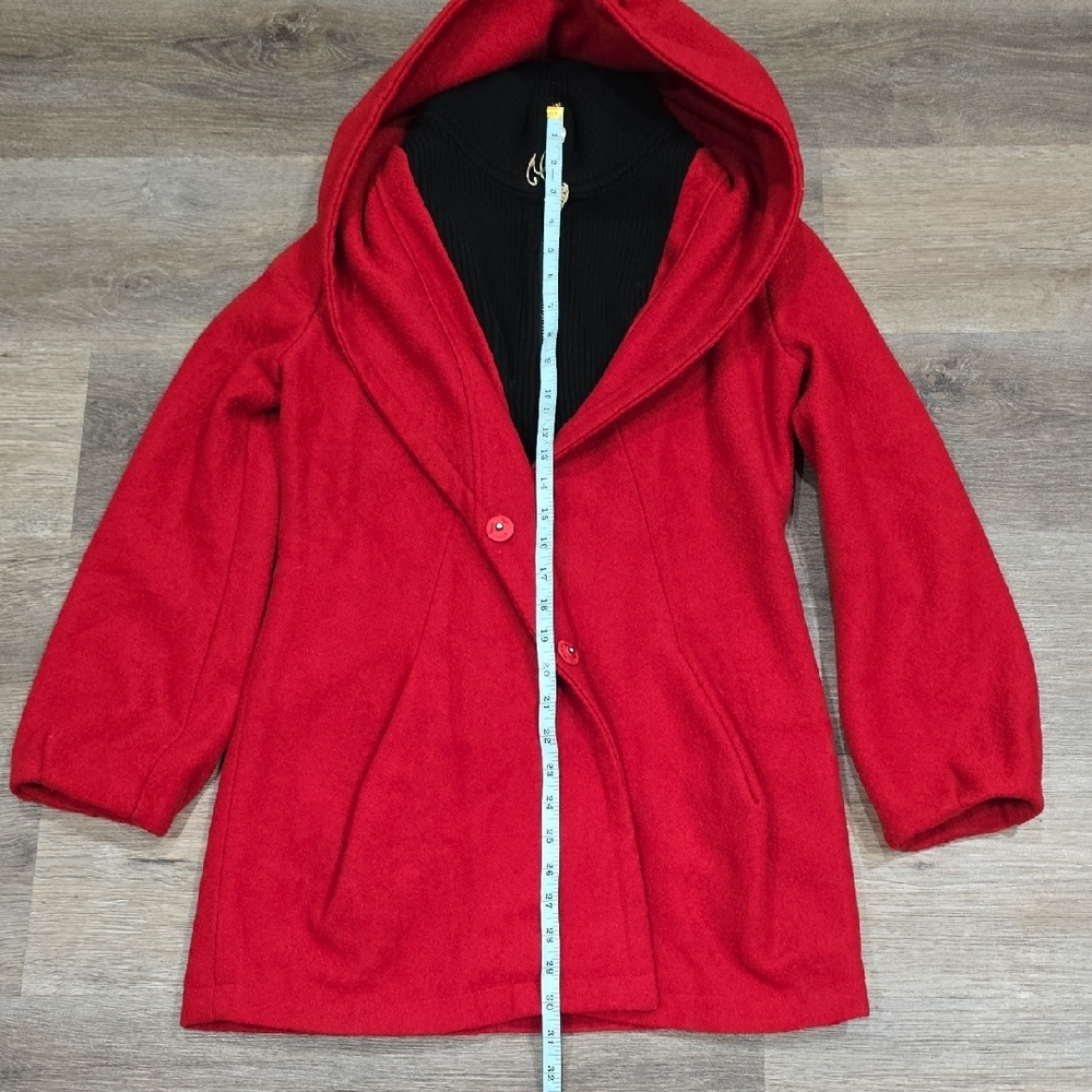 G-Star RAW Red Hooded Wool Blend Jacket | Zip Front - Picture 5 of 7